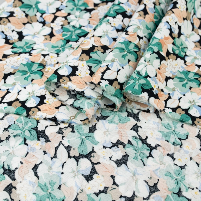 WIS719 | Viskosestoff mit Blumenmuster - 6