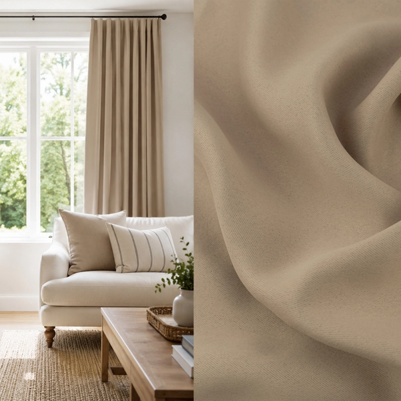 BLK006 | Vorhangstoff Blackout beige 280cm - 2
