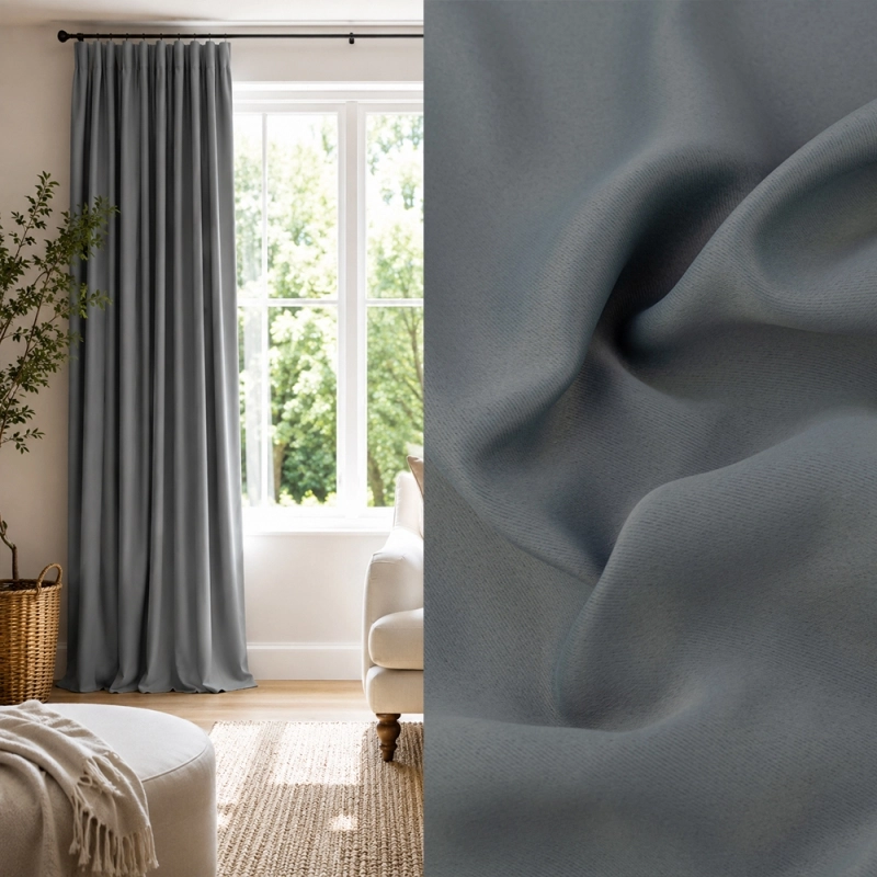 BLK008 | Vorhangstoff Blackout grau 280cm - 2