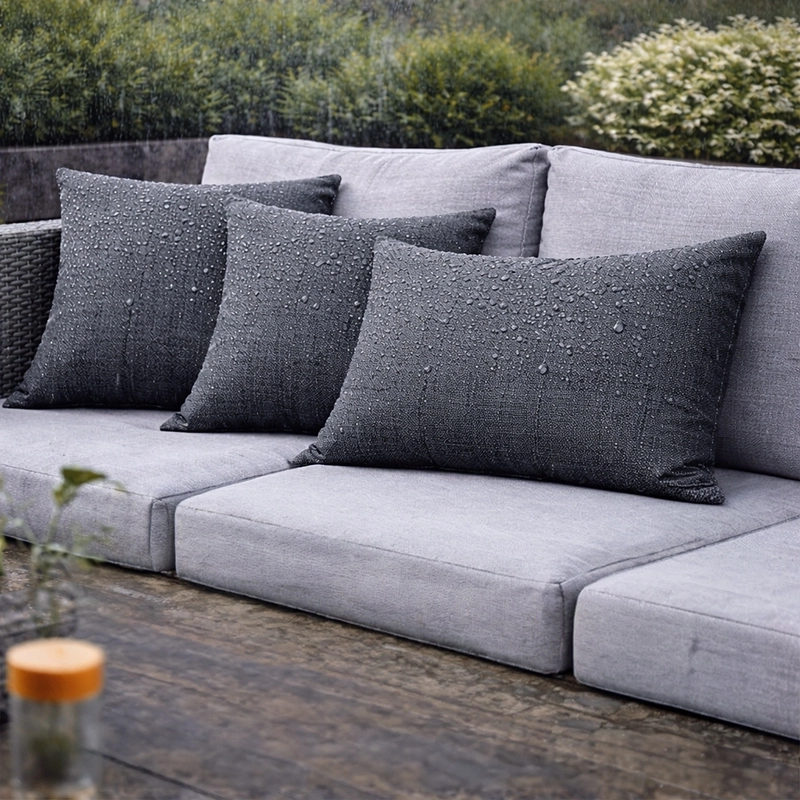 WODOX2T134 | Outdoorstoff dunkelgrau melange - 3