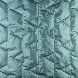 PIK158 | Steppstoff wattiert grau/grün Metallic - 1