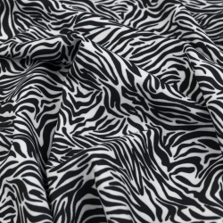 Silki Polyesterstoff Zebra...