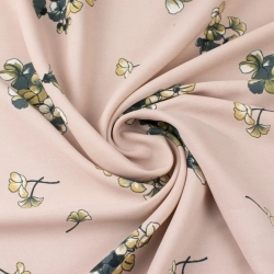 Chiffon Blumen beige