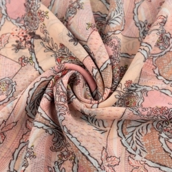 Chiffon Paisley rosa