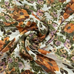 Chiffon Blumen creme