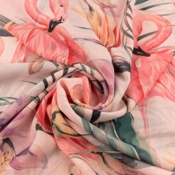 Chiffon Flamingo Blumen rosa