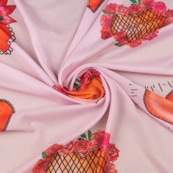 Chiffon Herze rosa