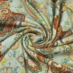 Viskosestoff Paisley ecru