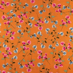 Viskosestoff Blumen orange