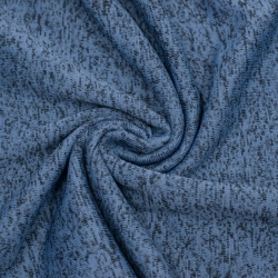 Strickfleece blau melange