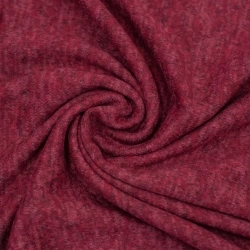 Strickfleece rubinrot melange