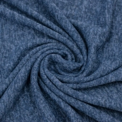 Pletený fleece blue melange