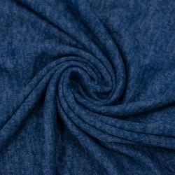 Pletený fleece navy melange