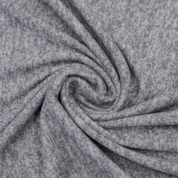 Strickfleece grau melange