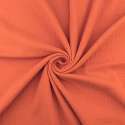 Baumwoll Musselin orange