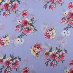 Chiffon Blumen graulila